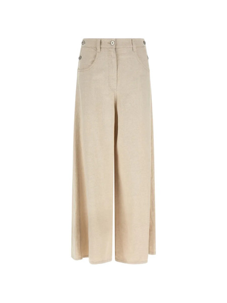  Brunello Cucinelli Maxi Sailor Monili-detail Wide Jeans - Neutrals 