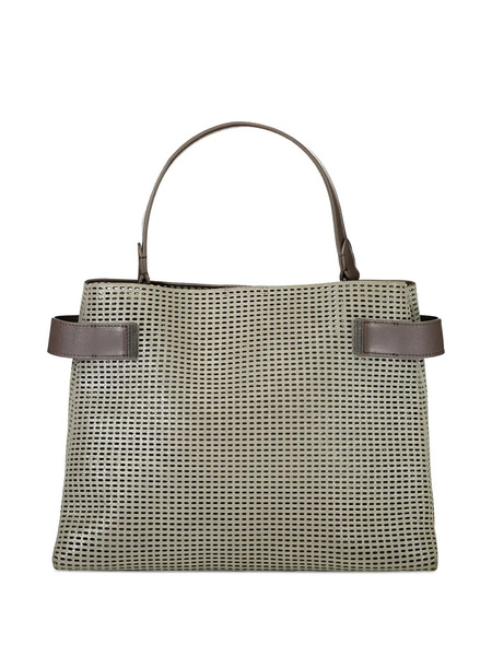  Brunello Cucinelli Medium Essence Perforated Tote Bag - Green 