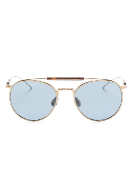  Brunello Cucinelli Metallic Round-frame Sunglasses - Silver 