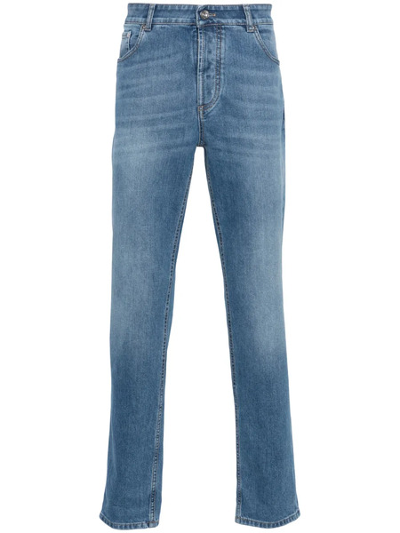  Brunello Cucinelli Mid-rise Slim Jeans - Blue 