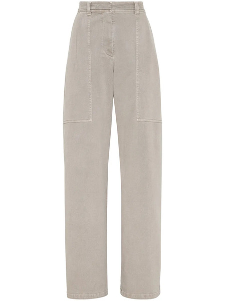  Brunello Cucinelli Mid-rise Straight-leg Jeans - Grey 