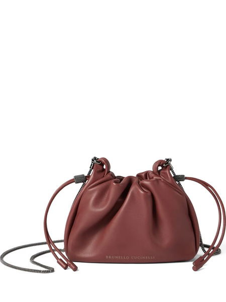 Brunello Cucinelli Mini Mellow Bucket Bag - Red 