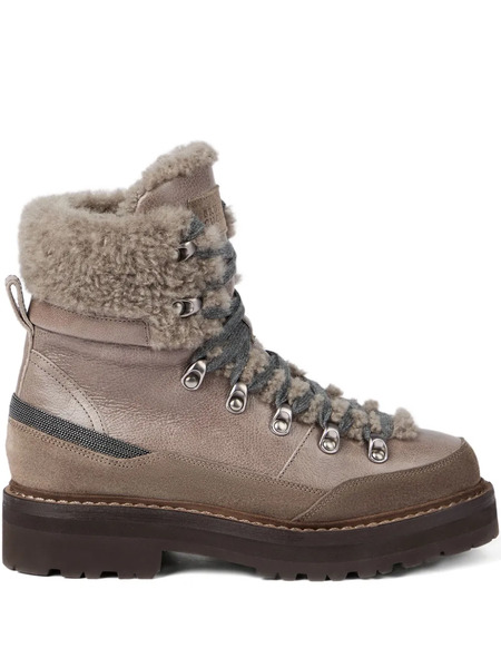  Brunello Cucinelli Monili-detail Boots - Brown 