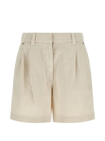  Brunello Cucinelli Monili-detail Concealed-fastening Shorts - Neutrals 