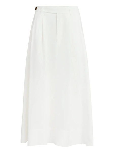  Brunello Cucinelli Monili-detail Midi Skirt - White 