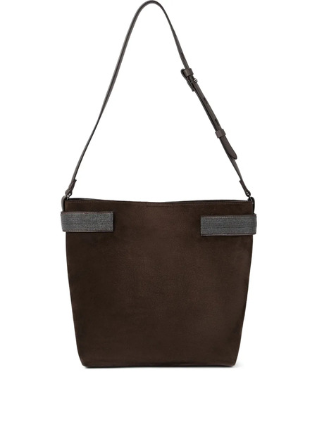  Brunello Cucinelli Monili-detail Shoulder Bag - Brown 