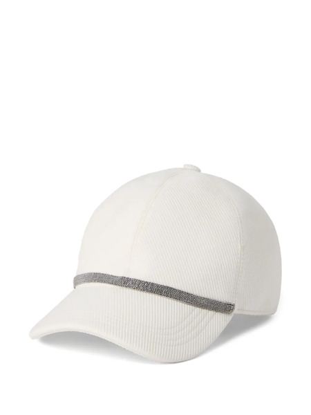  Brunello Cucinelli Monili-embellished Baseball Cap - Neutrals 