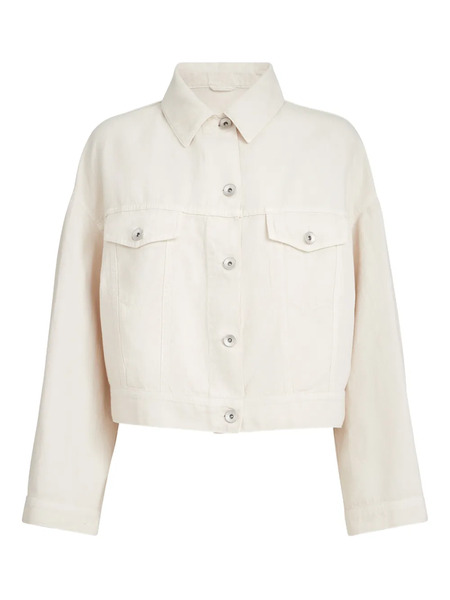  Brunello Cucinelli Monili-embellishment Button-up Jacket - White 