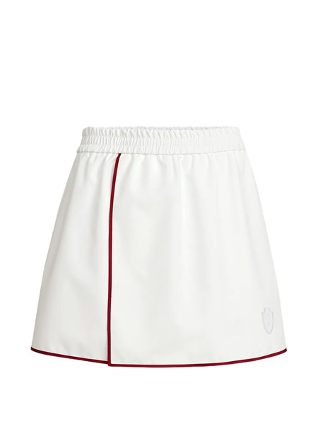  Brunello Cucinelli Nylon Mini Skirt With Logo - White 