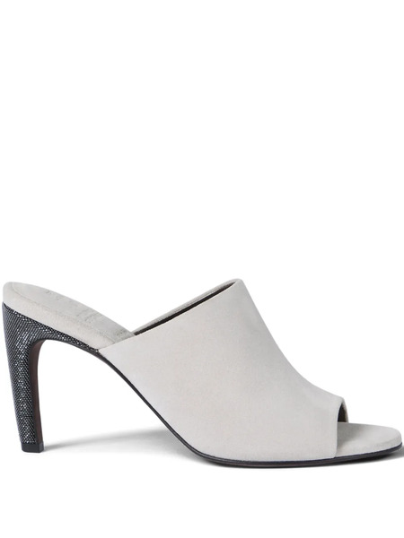  Brunello Cucinelli Open-toe Heels Mules - Grey 