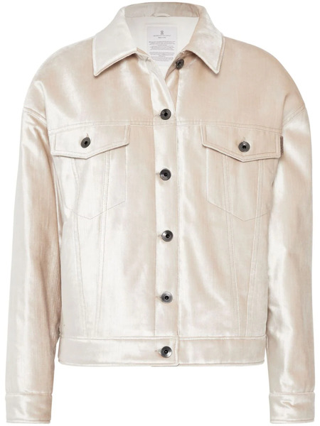  Brunello Cucinelli Padded Pearlescent-finish Jacket - Neutrals 