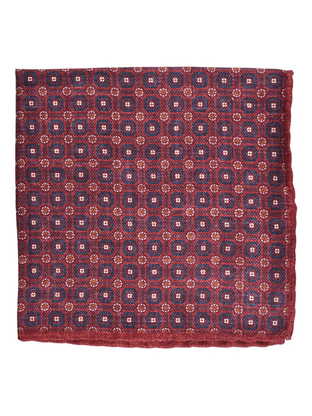  Brunello Cucinelli Patterned Pocket Square - Red 