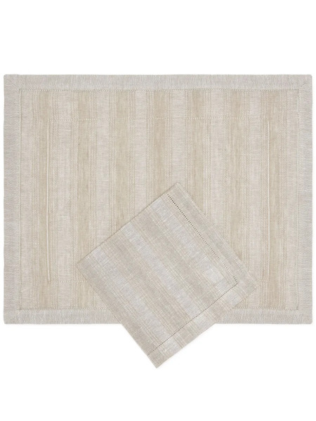  Brunello Cucinelli Placemat And Napkin Set - Neutrals 