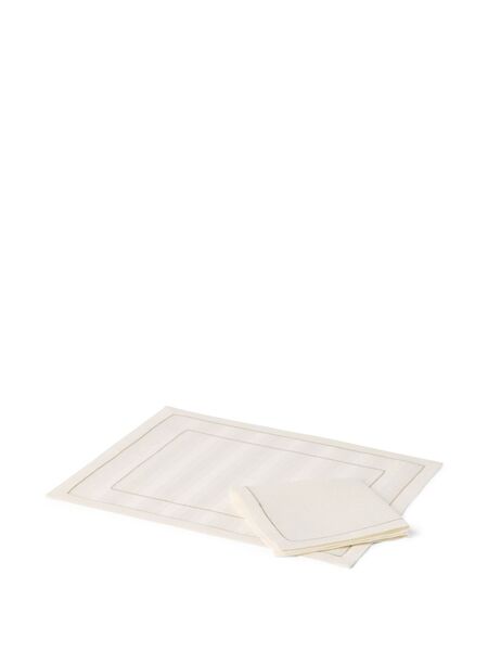  Brunello Cucinelli Placemat And Napkin Set - Neutrals 