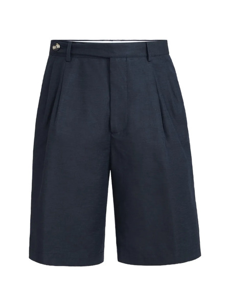  Brunello Cucinelli Pleated Bermuda Shorts - Blue 