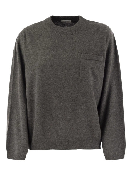  Brunello Cucinelli Pocket-embellished Sweater - Grey 