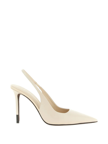  Brunello Cucinelli Pointed Monile Leather Pumps - Neutrals 