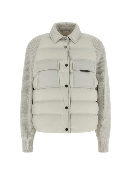  Brunello Cucinelli Quilted Padded Jacket - Neutrals 