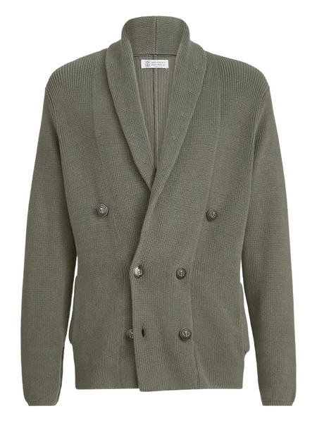  Brunello Cucinelli Rib Cardigan - Green 