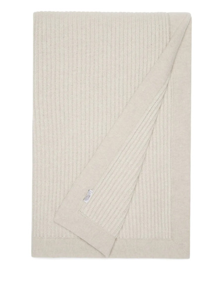  Brunello Cucinelli Ribbed Cashmere Throw (150cm X 200cm) - Neutrals 