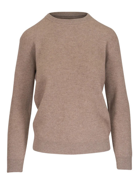  Brunello Cucinelli Ribbed Knit Sweater - Brown 