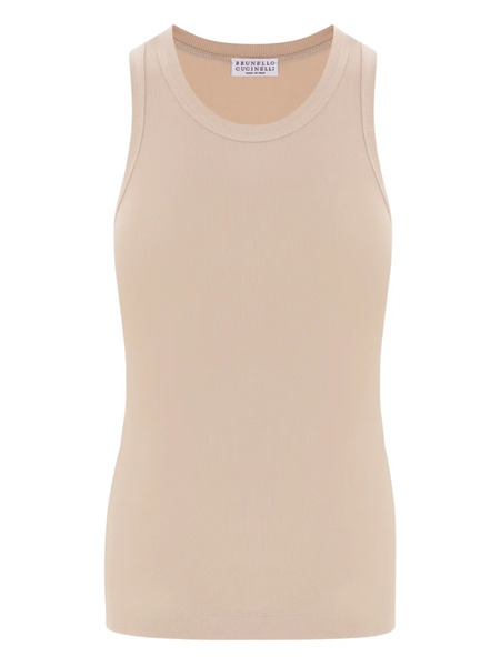  Brunello Cucinelli Ribbed Tank Top - Neutrals 