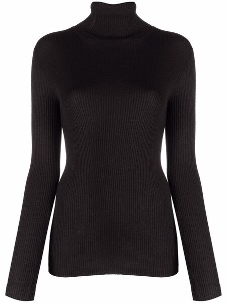  Brunello Cucinelli Roll-neck Cashmere-blend Jumper - Black 