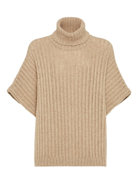  Brunello Cucinelli Roll-neck Cashmere Sweater - Neutrals 