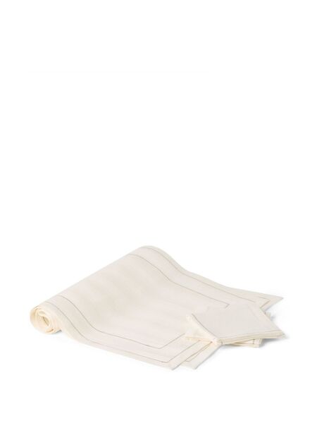  Brunello Cucinelli Runner And Napkins Set - Neutrals 