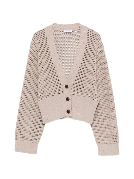 Brunello Cucinelli Sequin-embellished Cardigan - Neutrals 