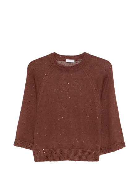  Brunello Cucinelli Sequin Jersey - Brown 