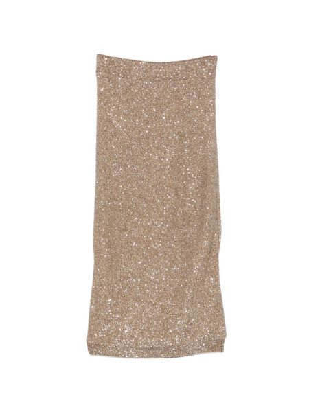  Brunello Cucinelli Sequin Midi Skirt - Neutrals 