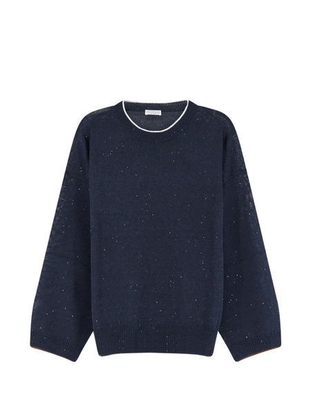  Brunello Cucinelli Sequin Ribbed Knitwear - Blue 