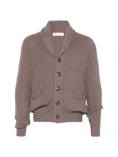  Brunello Cucinelli Shawl-collar Cardigan - Brown 