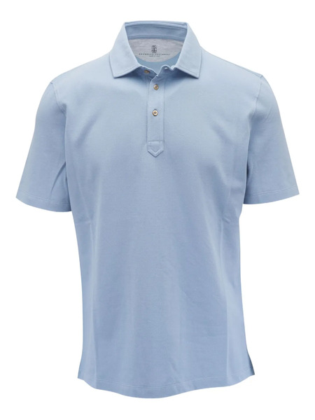  Brunello Cucinelli Short-sleeve Polo Shirt - Blue 