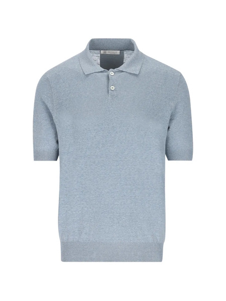  Brunello Cucinelli Short-sleeve Polo Shirt - Blue 