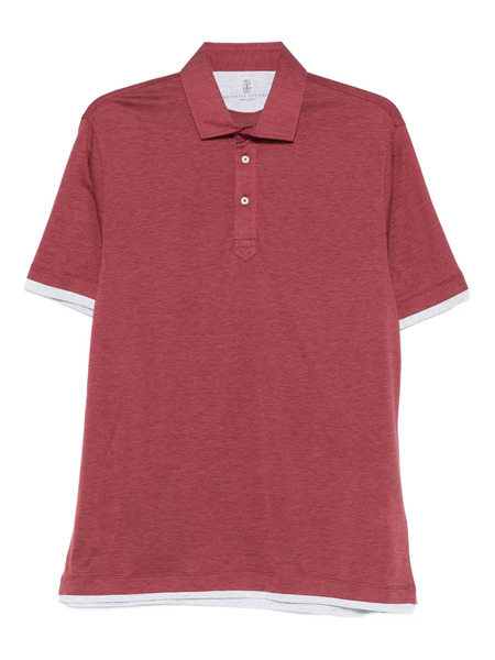  Brunello Cucinelli Short-sleeve Polo Shirt - Red 