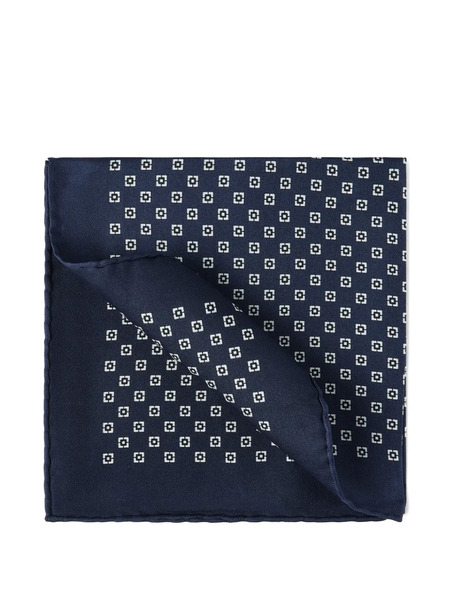  Brunello Cucinelli Silk Pocket Square Scarf - Blue 
