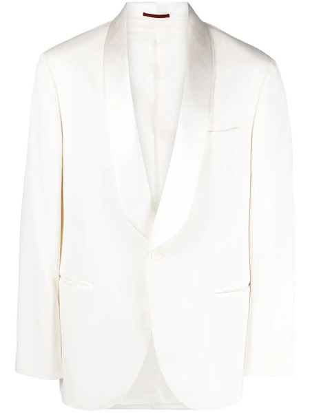  Brunello Cucinelli Silk Suit Jacket - White 