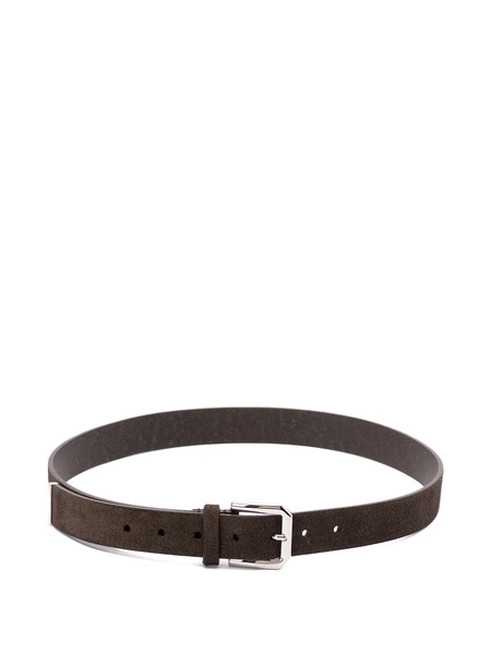  Brunello Cucinelli Silver-buckle Leather Belt - Brown 