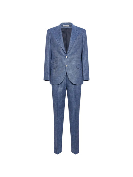  Brunello Cucinelli Single-breasted Flap Pocket Suit - Blue 