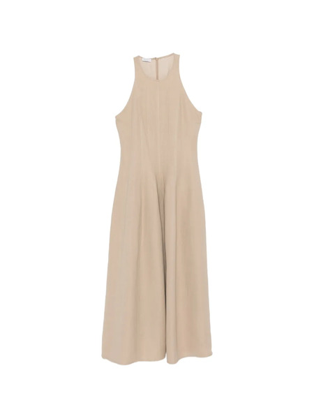  Brunello Cucinelli Sleeveless Panelled Midi Dress - Neutrals 