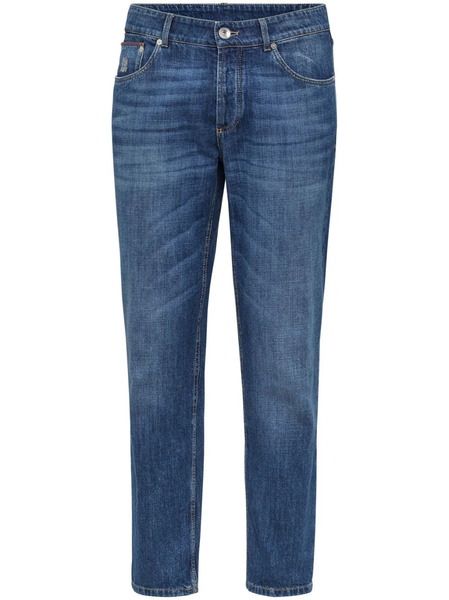  Brunello Cucinelli Slim-cut Mid-rise Jeans - Blue 