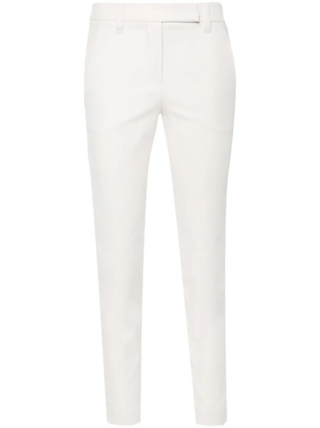  Brunello Cucinelli Slim-fit Cropped Cotton Trousers - Neutrals 