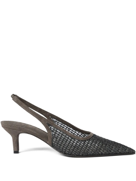  Brunello Cucinelli Slingback Pumps - Brown 