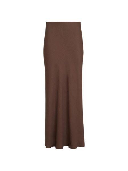  Brunello Cucinelli Slit-detail Maxi Skirt - Brown 