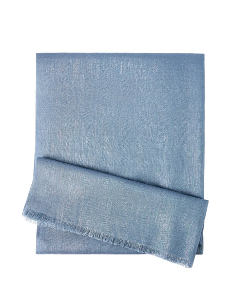  Brunello Cucinelli Sparkling Fringed Scarf - Blue 