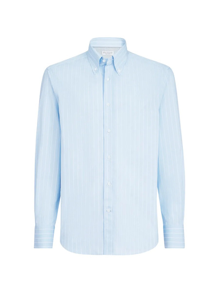  Brunello Cucinelli Striped Shirt - Blue 