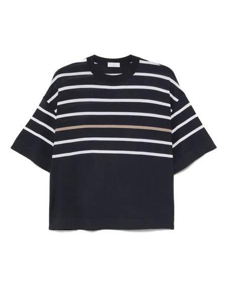  Brunello Cucinelli Striped T-shirt - Blue 