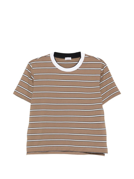  Brunello Cucinelli Striped T-shirt - Brown 